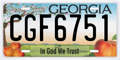 GA license plate CGF6751