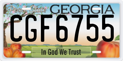GA license plate CGF6755