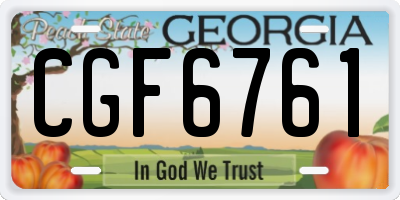 GA license plate CGF6761