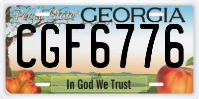 GA license plate CGF6776