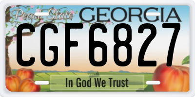GA license plate CGF6827