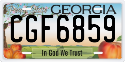 GA license plate CGF6859