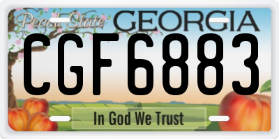 GA license plate CGF6883