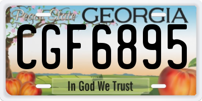 GA license plate CGF6895