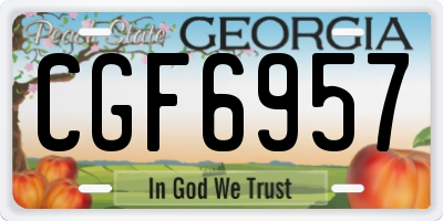 GA license plate CGF6957