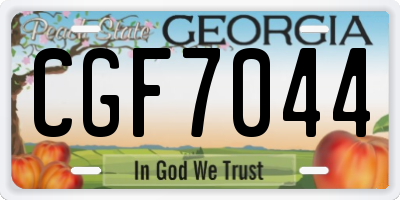 GA license plate CGF7044