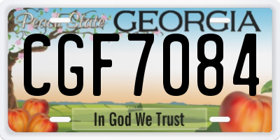 GA license plate CGF7084
