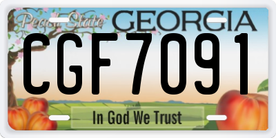 GA license plate CGF7091