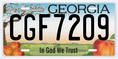 GA license plate CGF7209