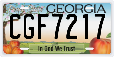 GA license plate CGF7217