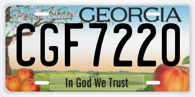 GA license plate CGF7220