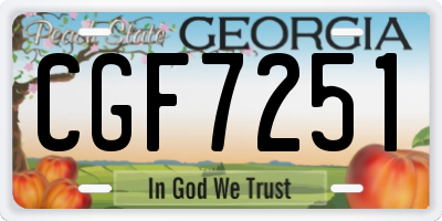 GA license plate CGF7251