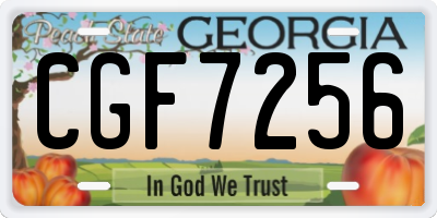 GA license plate CGF7256