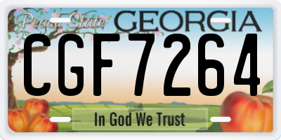 GA license plate CGF7264
