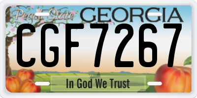 GA license plate CGF7267