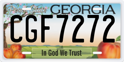 GA license plate CGF7272