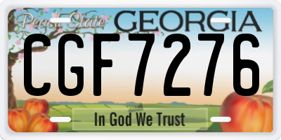 GA license plate CGF7276