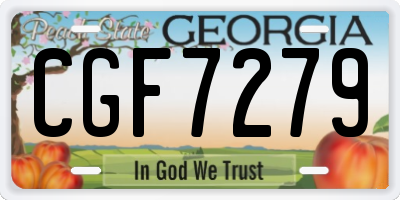 GA license plate CGF7279