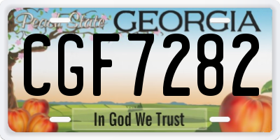 GA license plate CGF7282