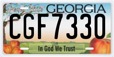 GA license plate CGF7330