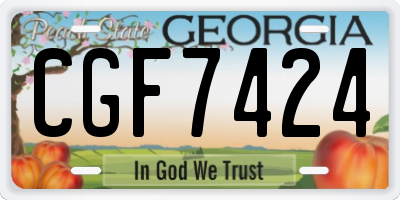 GA license plate CGF7424