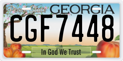 GA license plate CGF7448