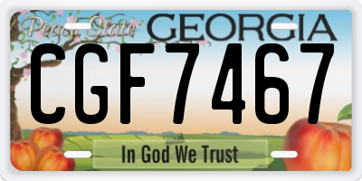 GA license plate CGF7467