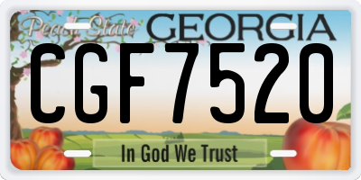 GA license plate CGF7520