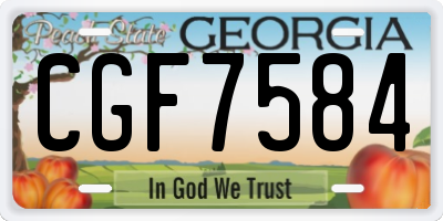 GA license plate CGF7584