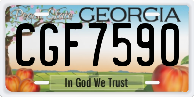 GA license plate CGF7590