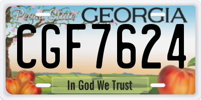 GA license plate CGF7624