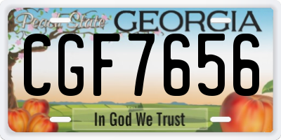 GA license plate CGF7656
