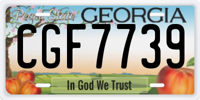 GA license plate CGF7739