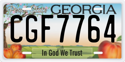 GA license plate CGF7764