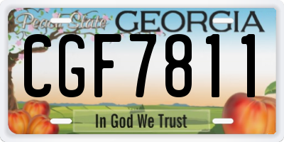 GA license plate CGF7811