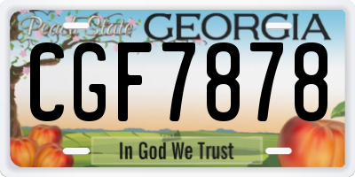 GA license plate CGF7878