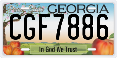 GA license plate CGF7886