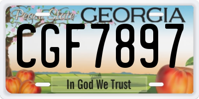 GA license plate CGF7897
