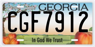 GA license plate CGF7912