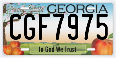GA license plate CGF7975