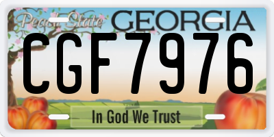 GA license plate CGF7976