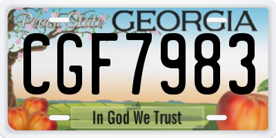 GA license plate CGF7983