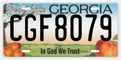 GA license plate CGF8079