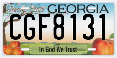GA license plate CGF8131