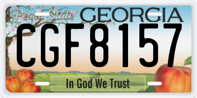GA license plate CGF8157