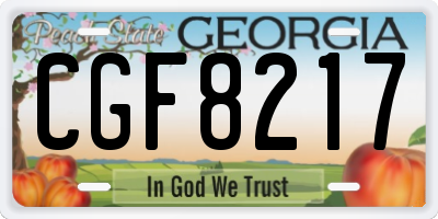GA license plate CGF8217