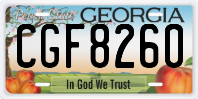 GA license plate CGF8260