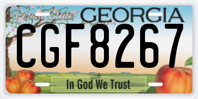 GA license plate CGF8267