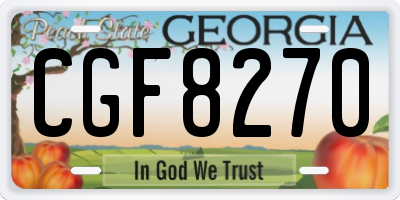 GA license plate CGF8270
