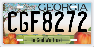 GA license plate CGF8272